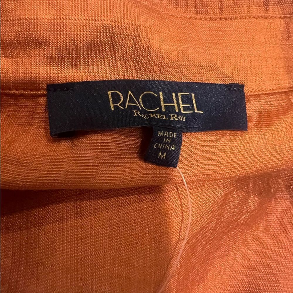 NWT Rachel Roy Women's Solid Long Sleeve Wrap Front Top oversized size medium - Picture 7 of 8